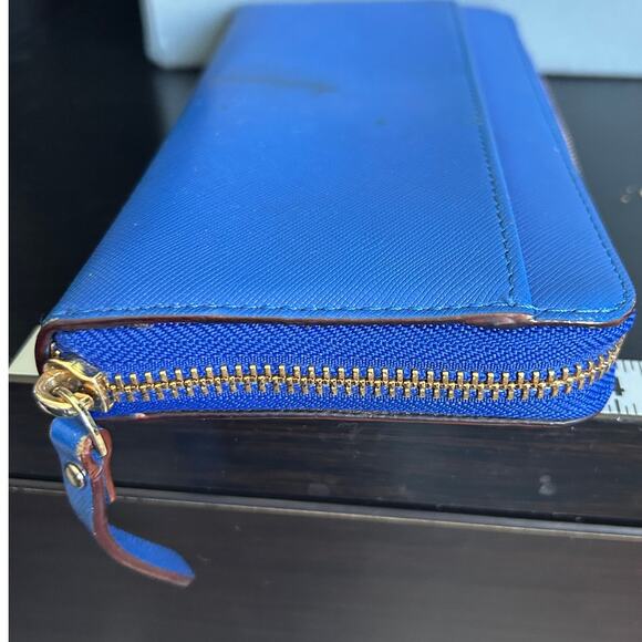 Kate Spade Cameron Street Lacey Wallet Royal Blue Leather - Picture 11 of 12
